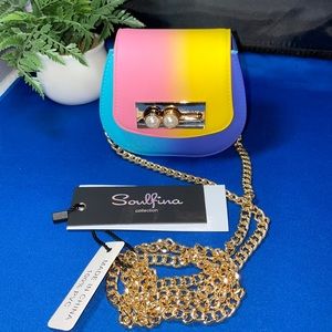 Mini rainbow jelly bag satchel